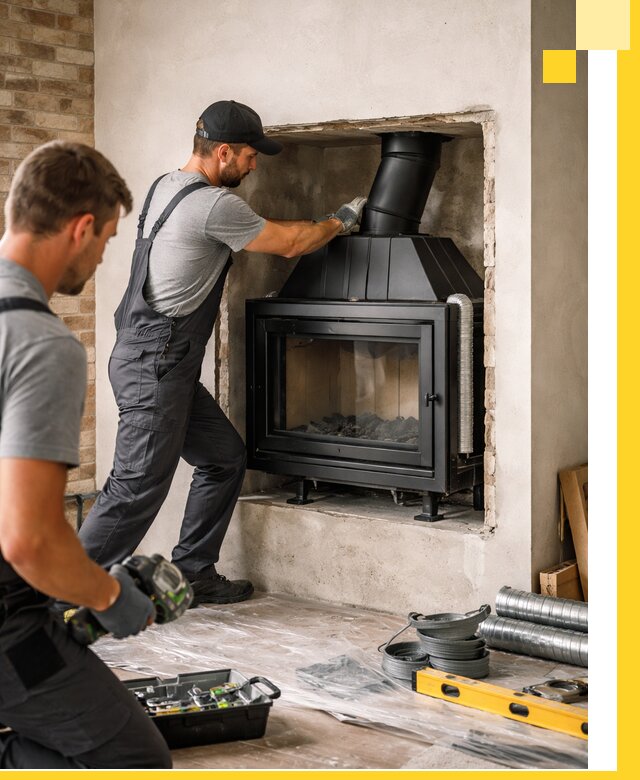 Установка каминных топок в Кызыле: монтаж, подключение