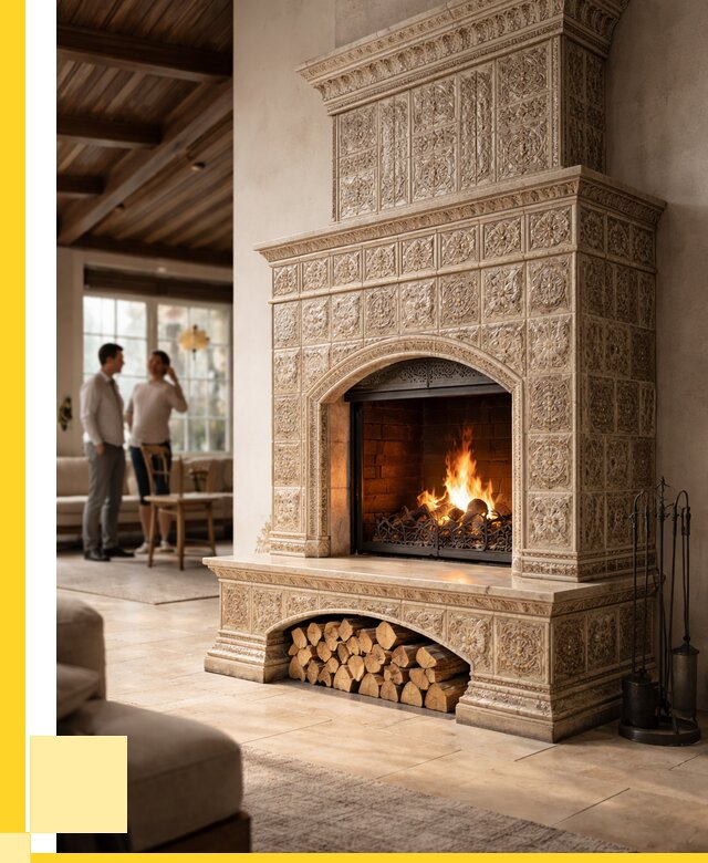 Купить изразцовый камин в Кызыле от 259275 р. | ЭриданКзл