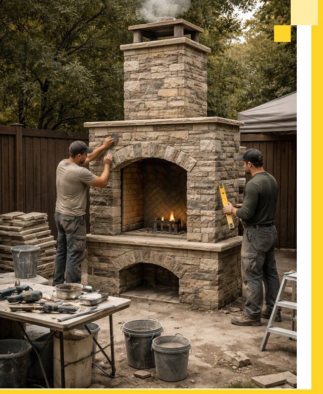 Проектирование и установка уличных каминов в Кызыле