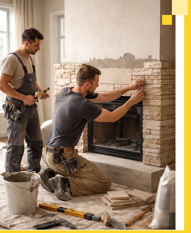 Установка и монтаж каминов для загородного дома в Кызыле