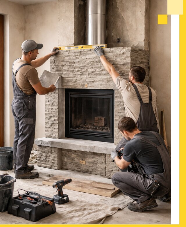 Профессиональный монтаж каминов под ключ в Кызыле для дома