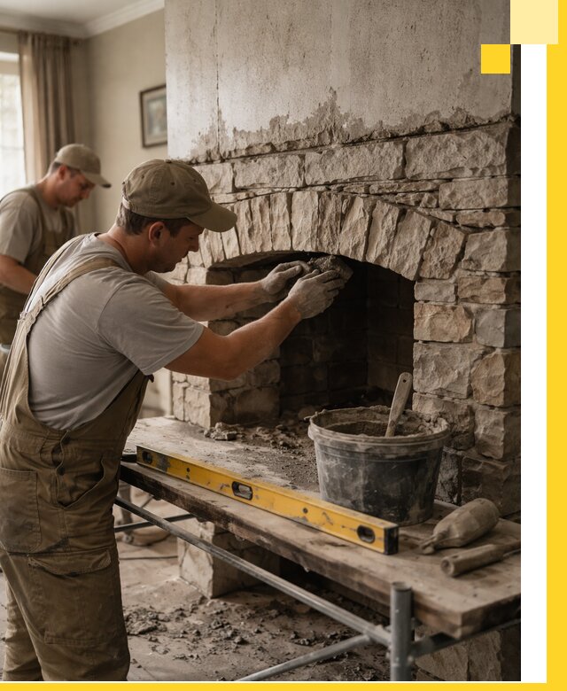 Изготовление каминов под ключ в Кызыле, монтаж и отделка