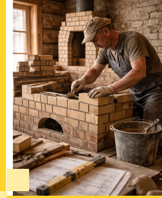 Кладка печей из кирпича в Кызыле цены от 31113 р. - ЭриданКзл