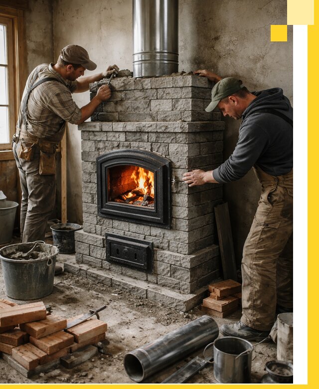 Производство, поставка и монтаж дровяных печей в Кызыле