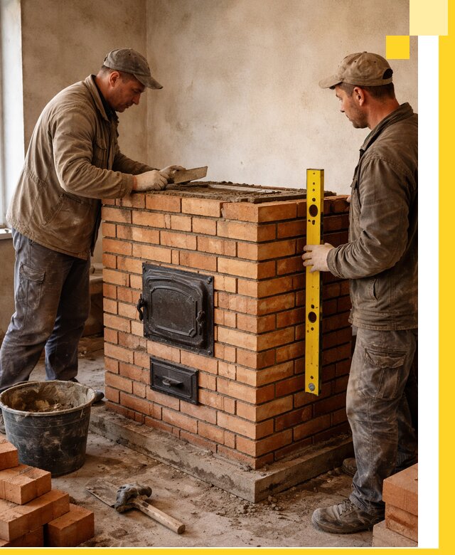 Отопительные печи под ключ в Кызыле, установка и сборка