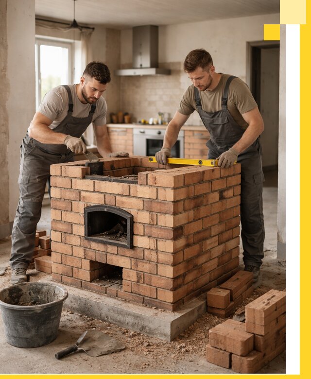 Установка и монтаж печей в частном доме в Кызыле под ключ