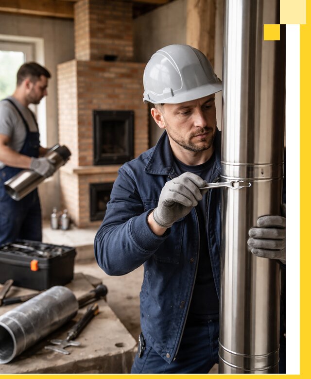 Профессиональный монтаж дымоходов для печей в Кызыле