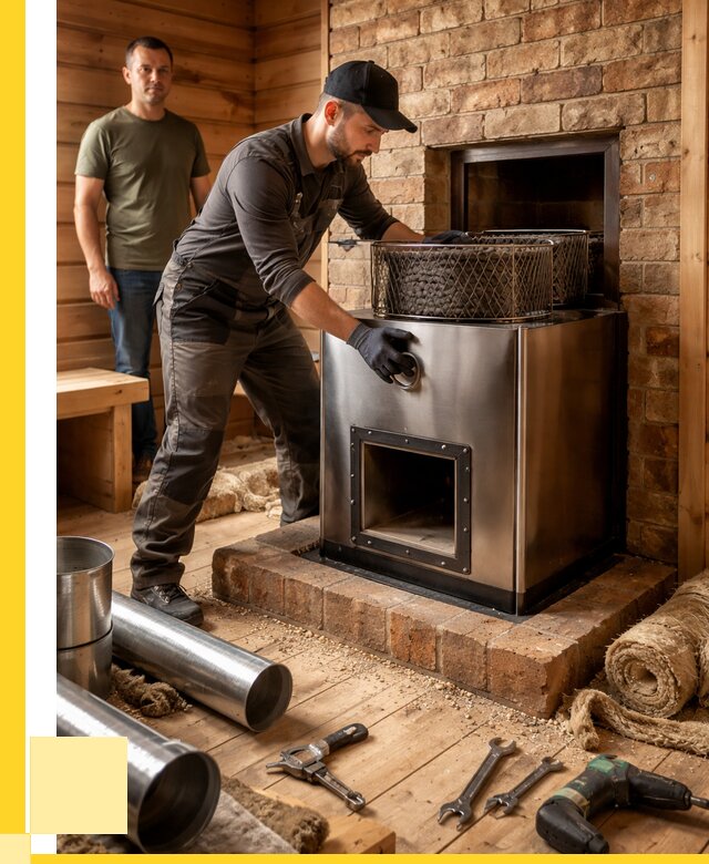 Монтаж банных печей под ключ в Кызыле от 18668 р., ЭриданКзл