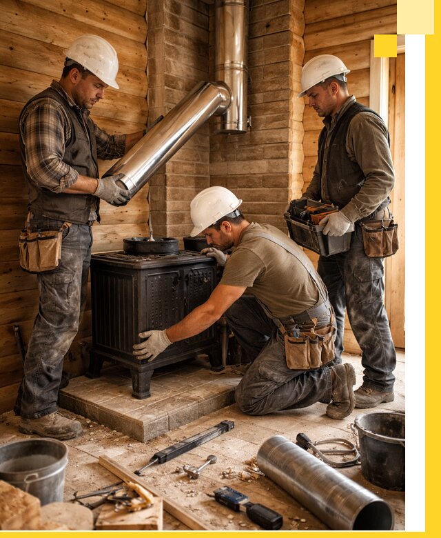 Профессиональный монтаж банных печей и дымоходов в Кызыле
