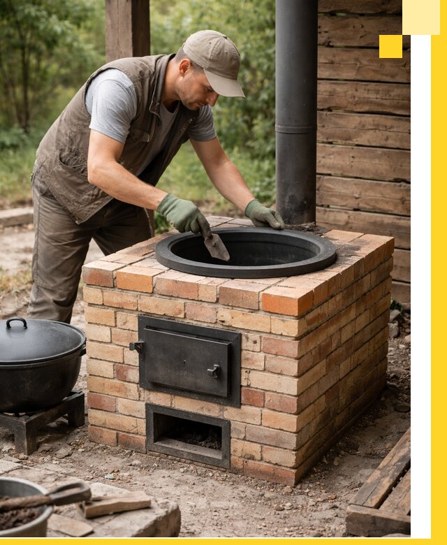 Изготовление и установка печей для казана в Кызыле под ключ