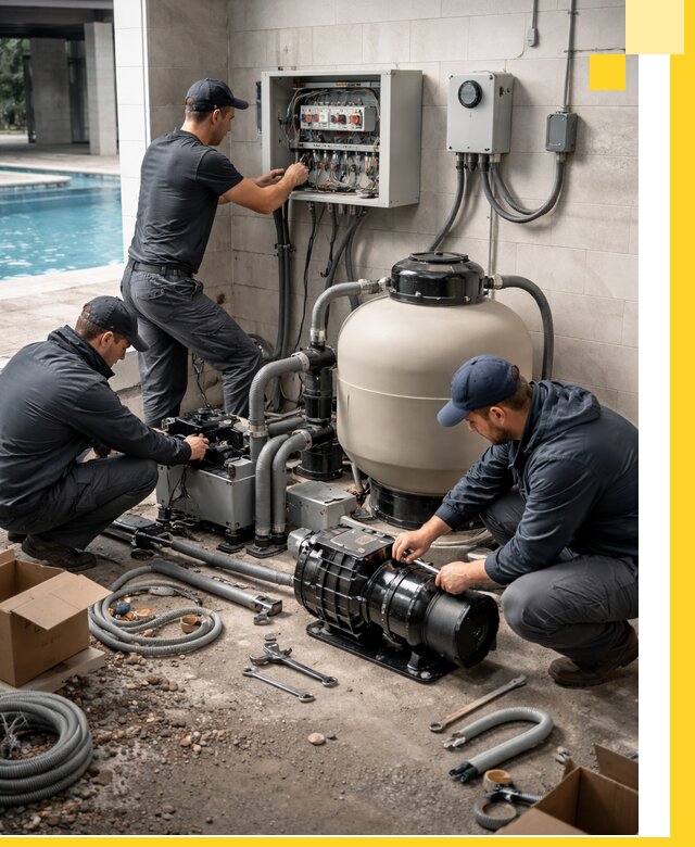 Профессиональный монтаж оборудования для бассейнов в Кызыле