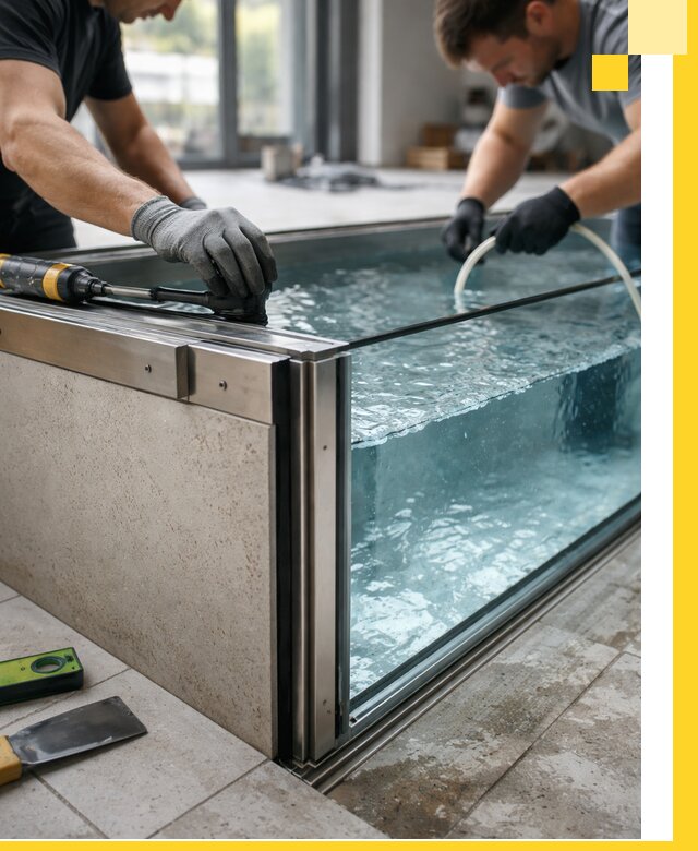 Проектирование и монтаж стеклянных бассейнов в Кызыле