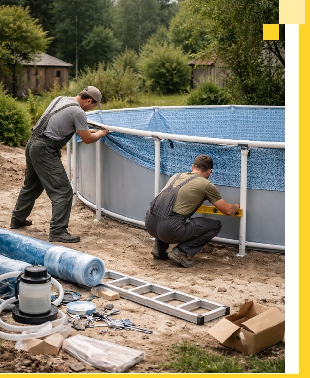 Установка и монтаж каркасных бассейнов в Кызыле под ключ