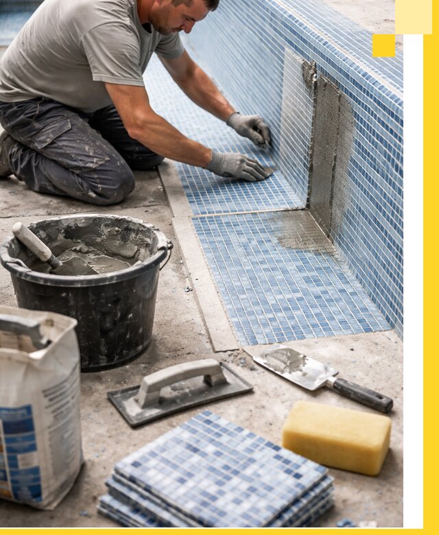 Укладка и ремонт мозаики для бассейнов под ключ в Кызыле