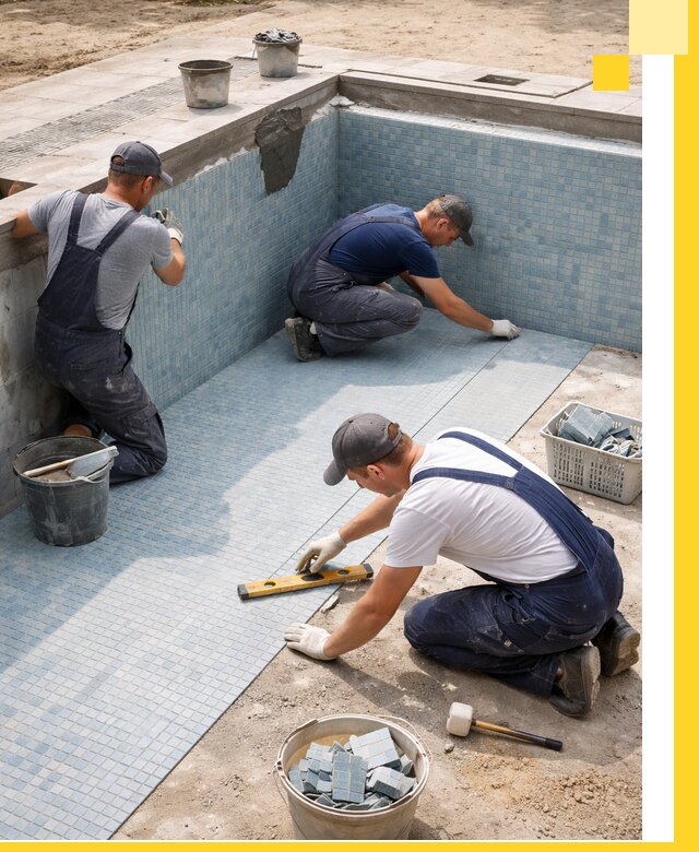 Укладка и установка плитки для бассейнов под ключ в Кызыле