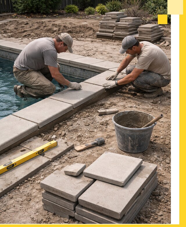 Установка и изготовление копингового камня для бассейнов в Кызыле