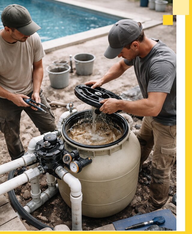 Установка и обслуживание песочных фильтров для бассейнов в Кызыле