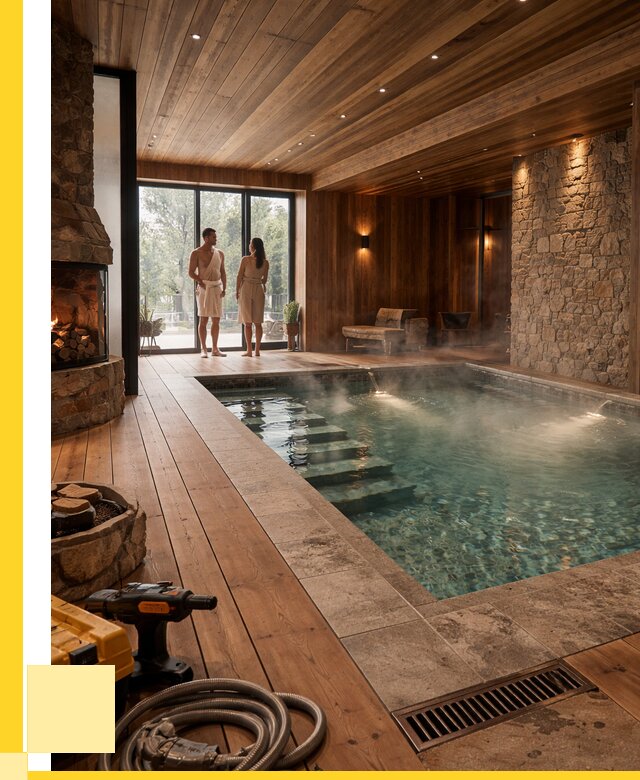 Проекты бань с бассейном под ключ в Кызыле от 77783 р., ЭриданКзл