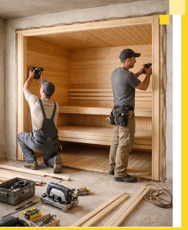 Монтаж саун под ключ в Кызыле — проектирование и установка