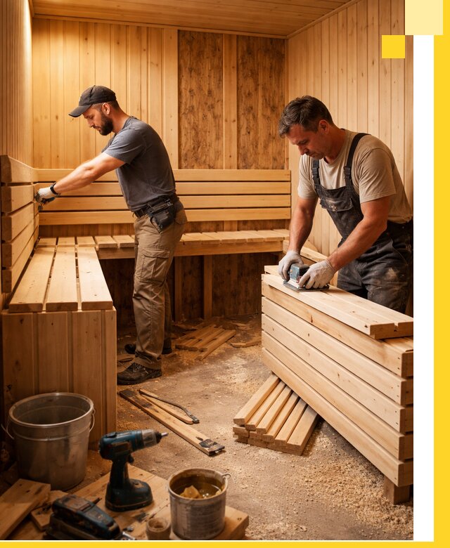 Профессиональный комплексный ремонт саун под ключ в Кызыле