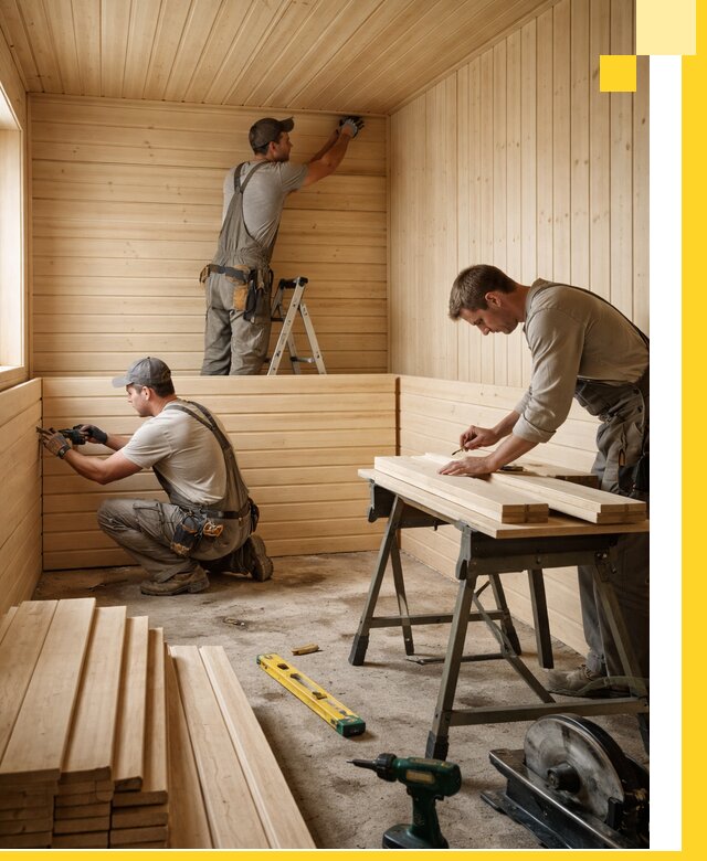 Обшивка саун в Кызыле из натуральной древесины под ключ