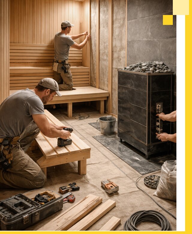Дизайн и строительство интерьерных саун под ключ в Кызыле