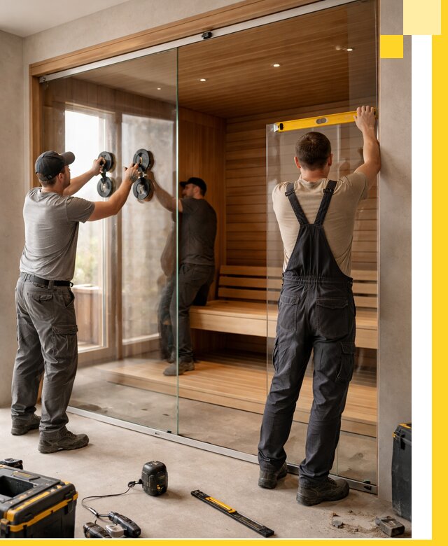 Производство и монтаж стеклянных саун под ключ в Кызыле