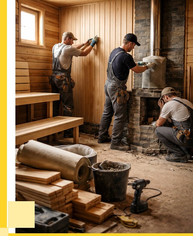 Ремонт бань под ключ в Кызыле от 46670 р. | ЭриданКзл