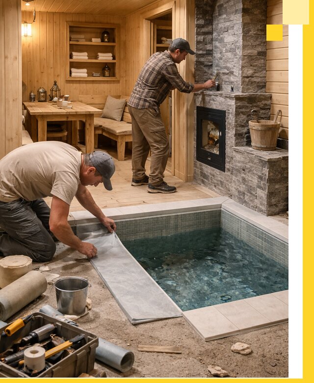 Строительство бань с комнатой отдыха под ключ в Кызыле