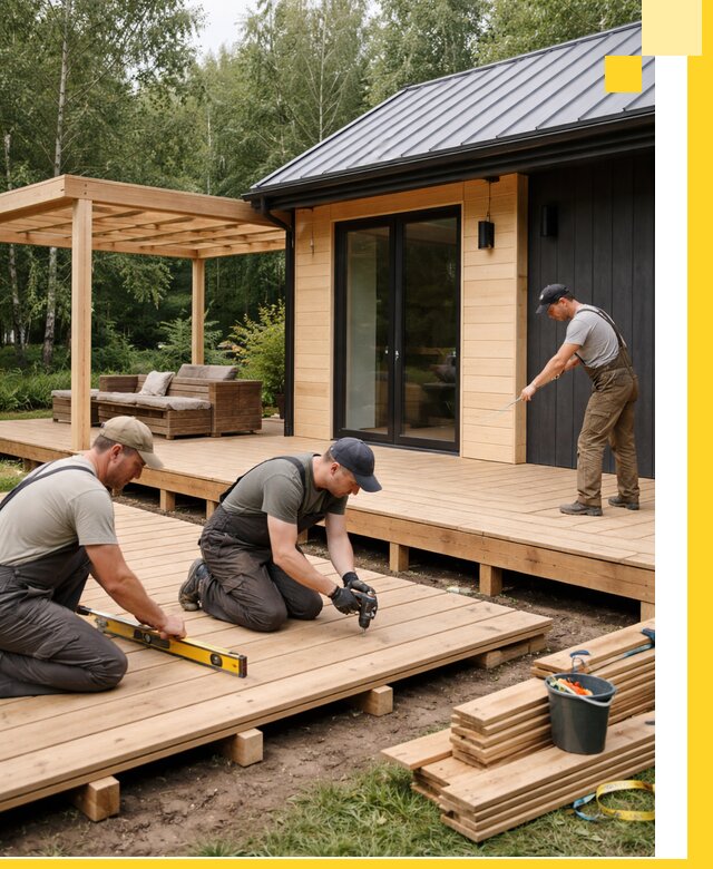 Строительство бань с террасой и бассейном под ключ в Кызыле