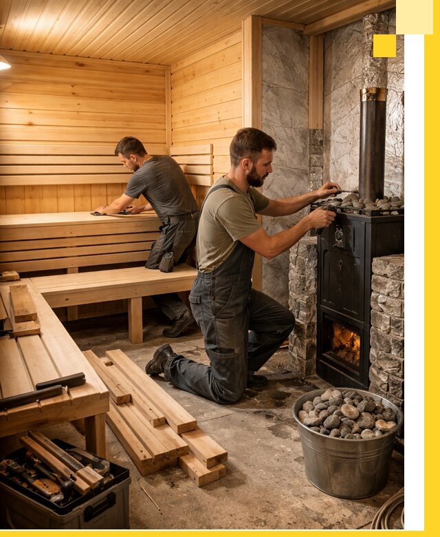 Дизайн и строительство интерьеров бань под ключ в Кызыле