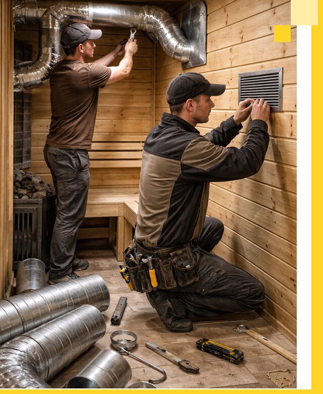 Проектирование и монтаж вентиляции бани в Кызыле под ключ