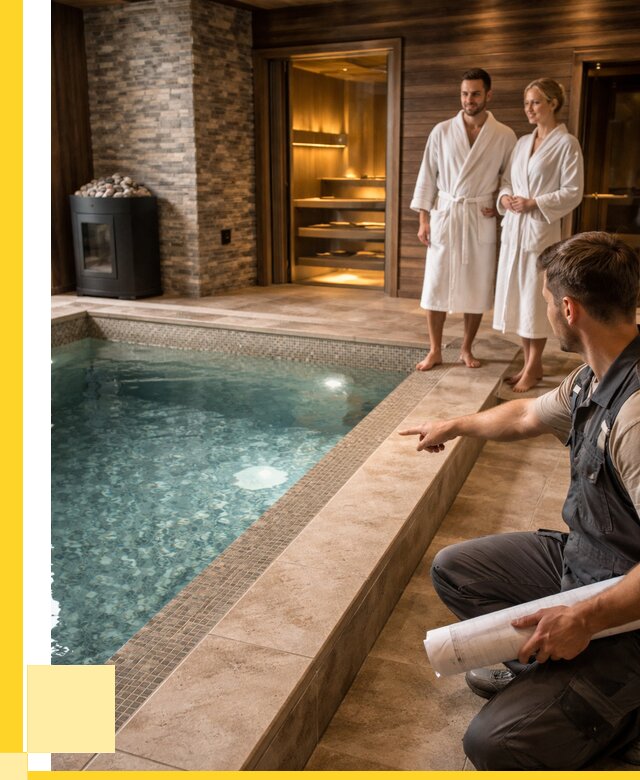 Проект бани с бассейном под ключ в Кызыле от 67412 р. | ЭриданКзл