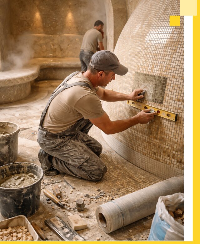 Хамам под ключ в Кызыле: проектирование, строительство, отделка