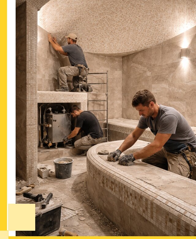 Монтаж хамамов под ключ в Кызыле от 259275 р. ЭриданКзл