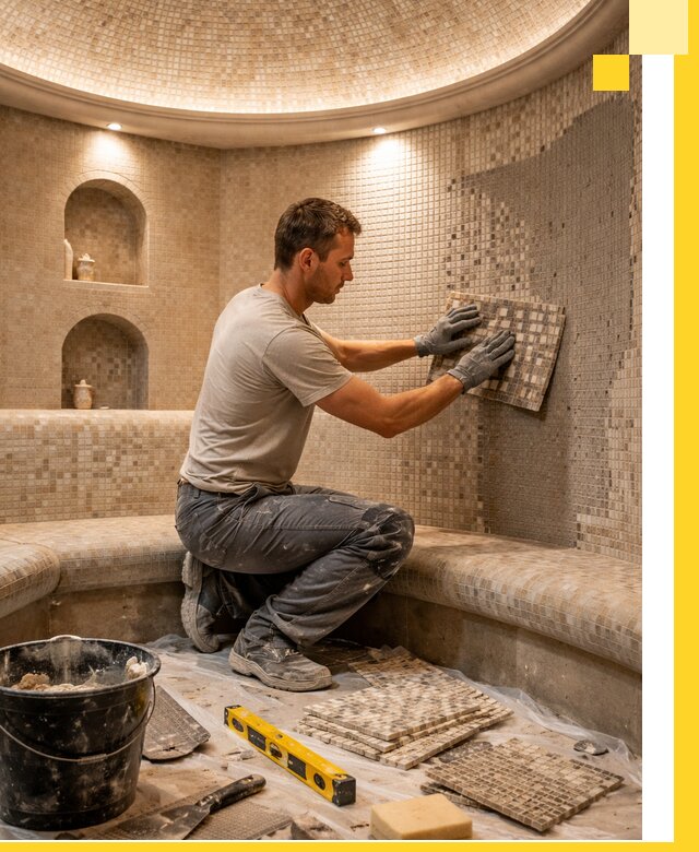 Устройство и монтаж домашнего хамама под ключ в Кызыле