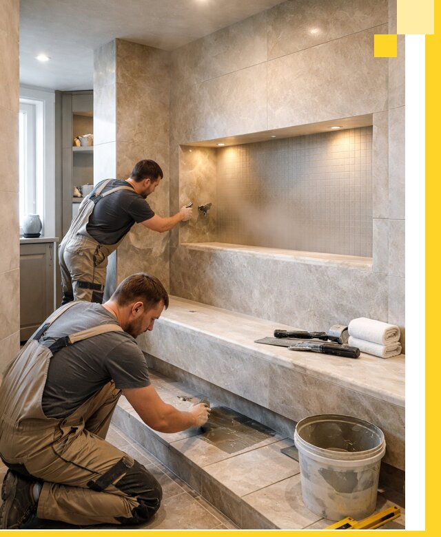 Профессиональное строительство хамама в квартире в Кызыле