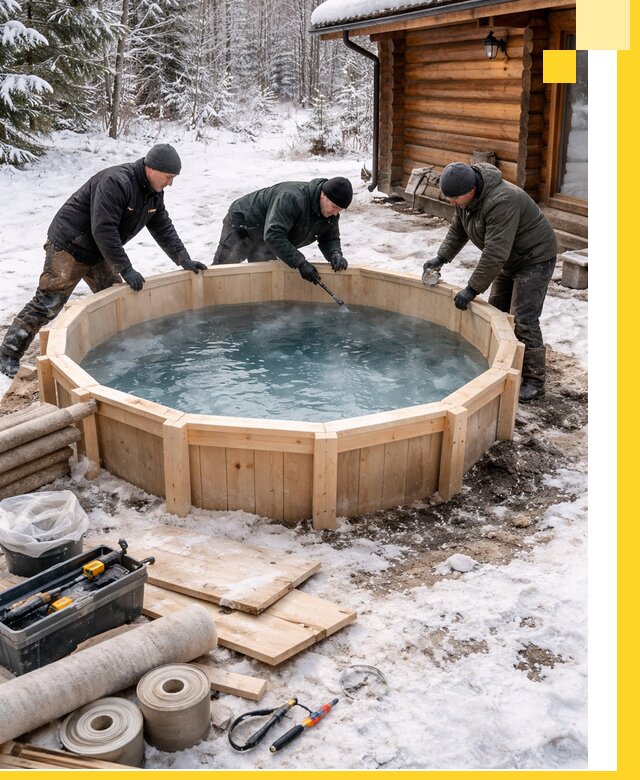 Изготовление и установка ледяных купелей под ключ в Кызыле